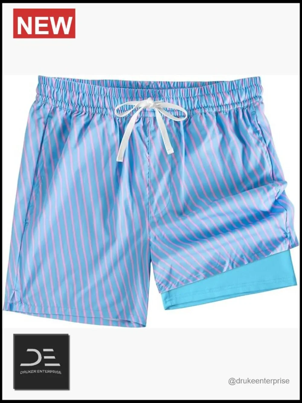 Men's Swim Trunks Mesh Lining Quick Dry Beach Shorts